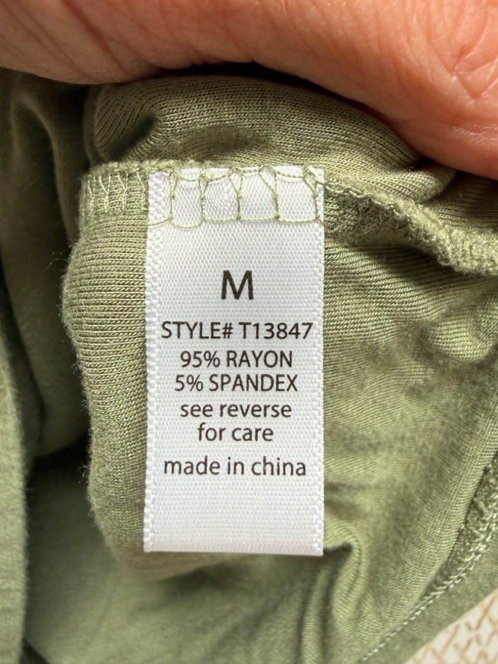 Active Usa Olive Green Crop Tee Short Sleeve Stretch Basic Soft Girl M - Picture 7 of 8